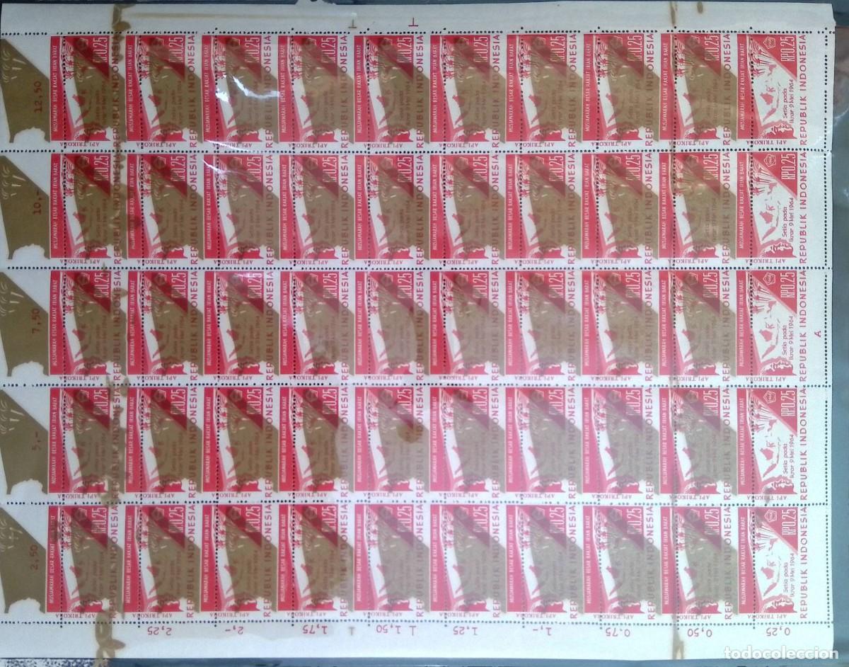 Sellos: KV)INDONESIA, FULL SHEET, WITH ERROR, IMAGE SHIFTED. - Foto 1