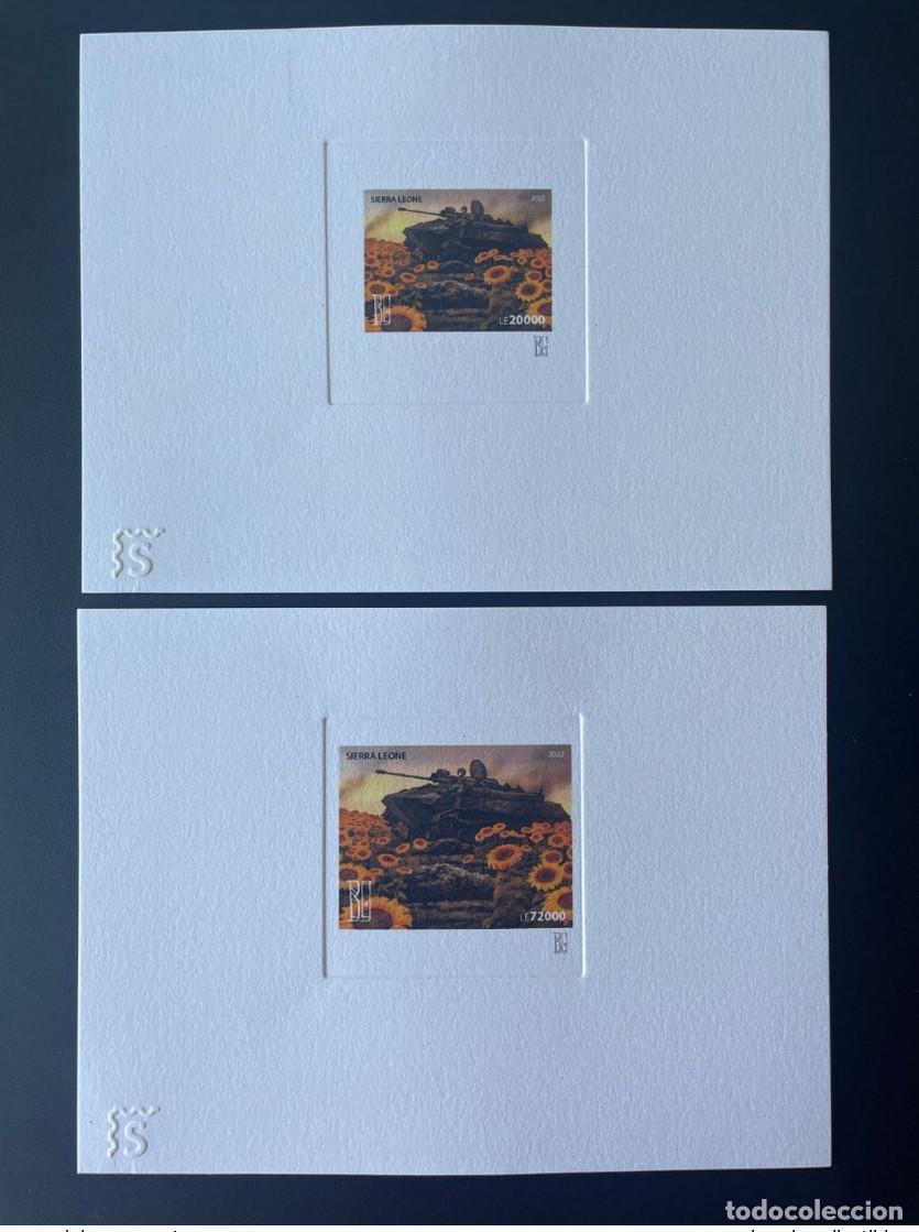 Sellos: Sierra Leona 2022 Mi.? Prueba art&iacute;stica: Ucrania Rusia el tanque Boris Groh