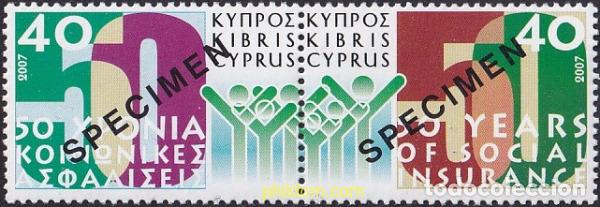 Sellos: 784357 MNH CHIPRE 2007 50 A&Ntilde;OS DE SEGURIDAD SOCIAL