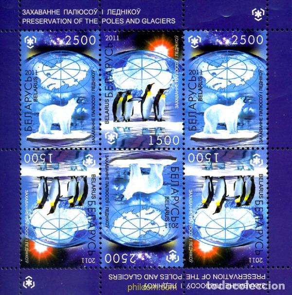 Sellos: 263057 MNH BIELORRUSIA 2011 PRESERVACION DE LOS POLOS Y GLACIARES