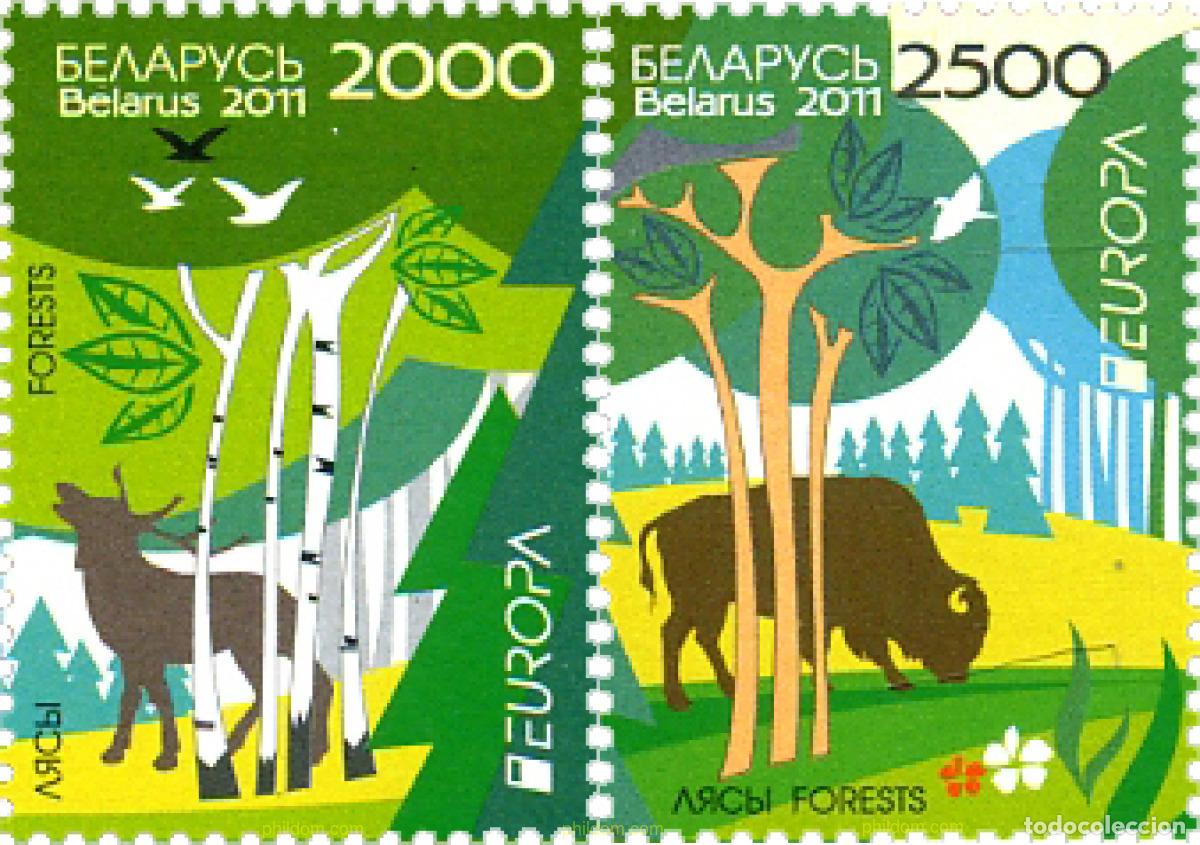 Sellos: 262637 MNH BIELORRUSIA 2011 EUROPA CEPT 2011 - A&Ntilde;O INTERNACIONAL DE LOS BOSQUES