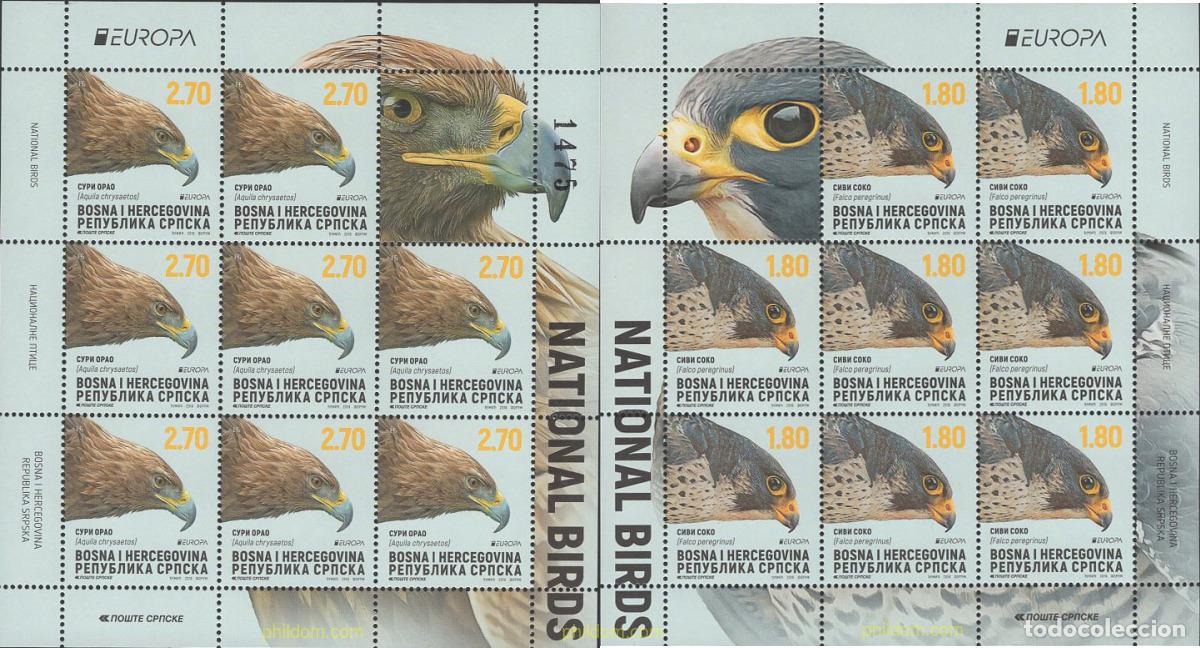 Sellos: 607948 MNH BOSNIA-HERZEGOVINA. Adm Serbia 2019 EUROPA CEPT 2019 - NATIONAL BIRD