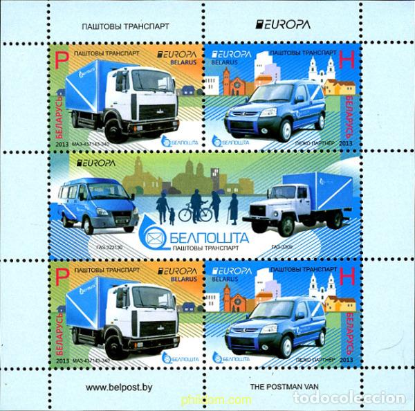 Sellos: 314243 MNH BIELORRUSIA 2013 EUROPA CEPT 2013 - VEHICULOS POSTALES