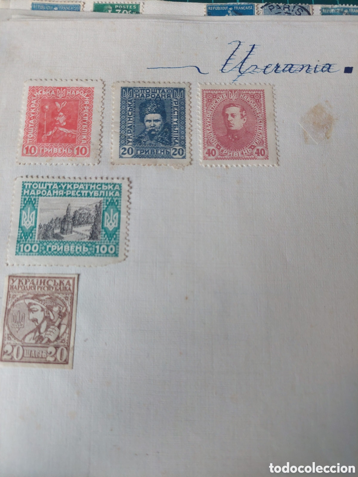 Sellos: UCRANIA ANTIGUOS SELLOS USADOS Y NUEVA CHARNELA