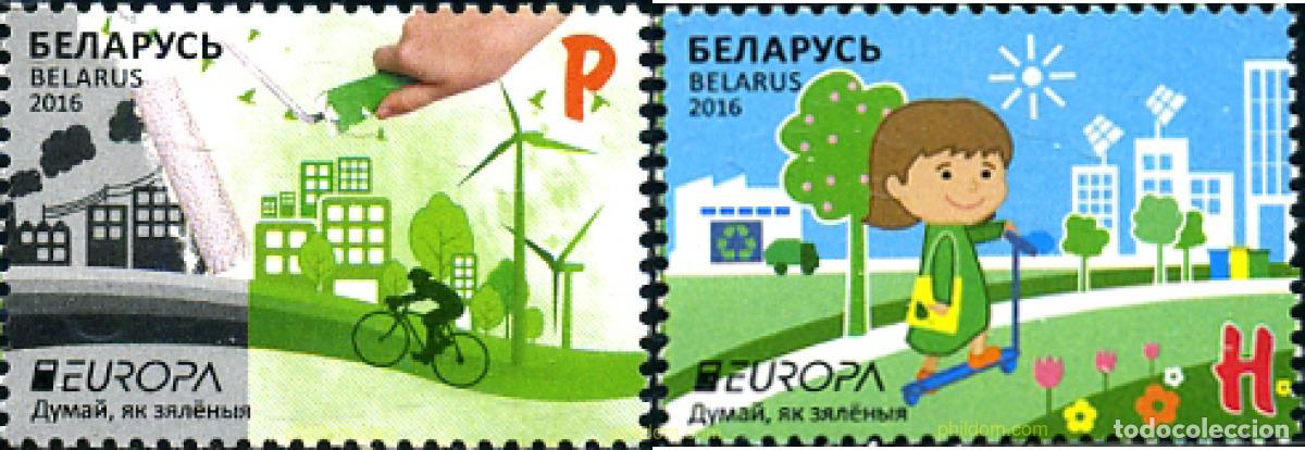 Sellos: 358278 MNH BIELORRUSIA 2016 EUROPA CEPT 2016 - ECOLOGIA EN EUROPA - PIENSA EN VERDE