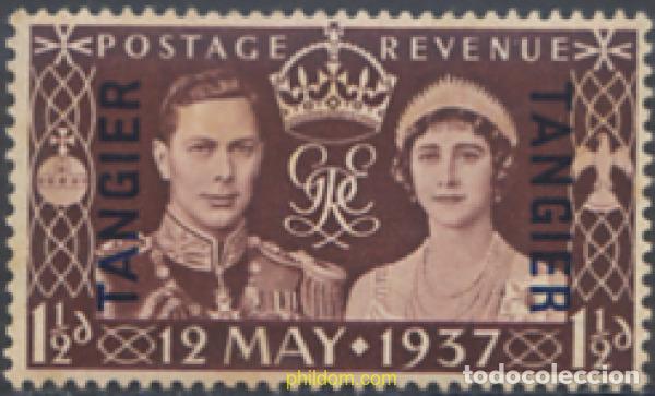 Sellos: 276370 MNH TANGER. Ocupaci&oacute;n Britanica 1937 JORGE VI