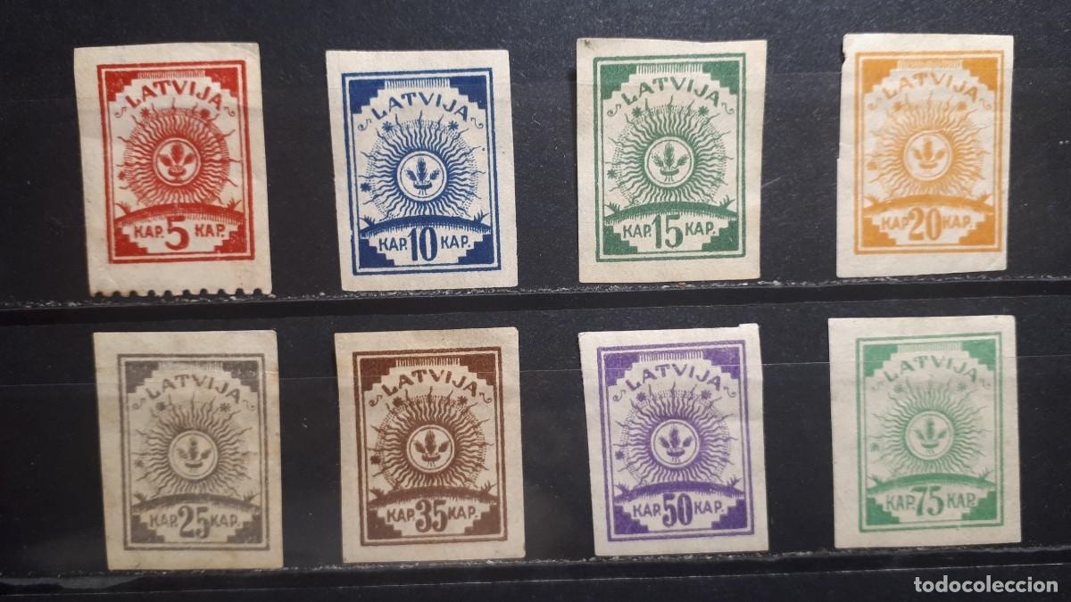 Sellos: LETONIA. A&Ntilde;O 1919. */(*). YVERT 26/33.