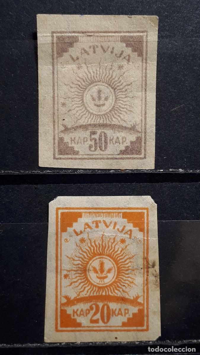 Sellos: LETONIA. A&Ntilde;O 1919. *. YVERT 29, 32.