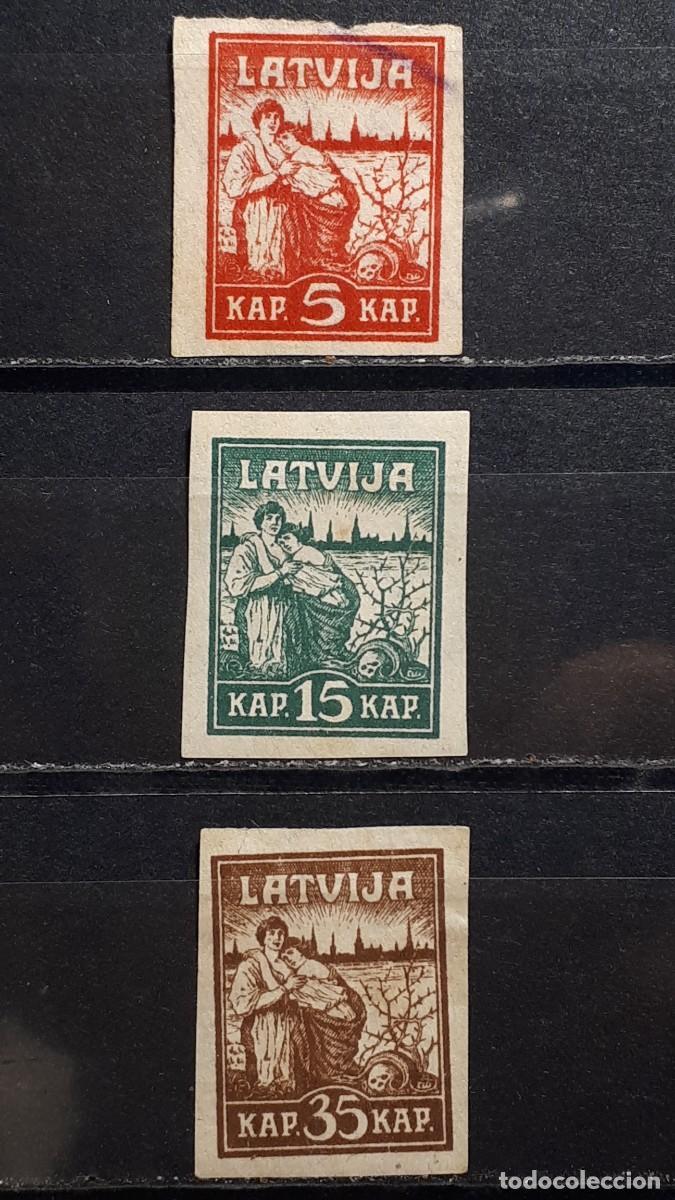 Sellos: LETONIA. A&Ntilde;O 1919. **/&deg;. YVERT 334/6