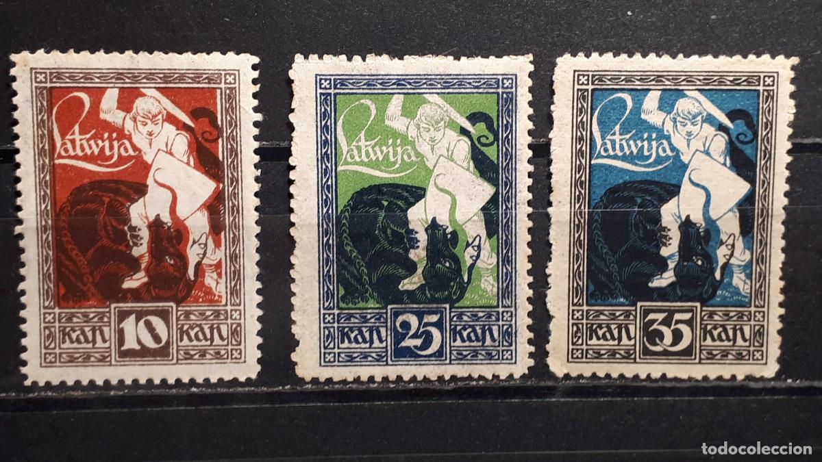 Sellos: LETONIA. A&Ntilde;O 1919. **. YVERT 39/41