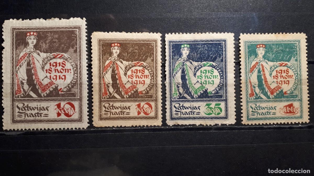 Sellos: LETONIA. A&Ntilde;O 1919. **/(*). YVERT 43/6