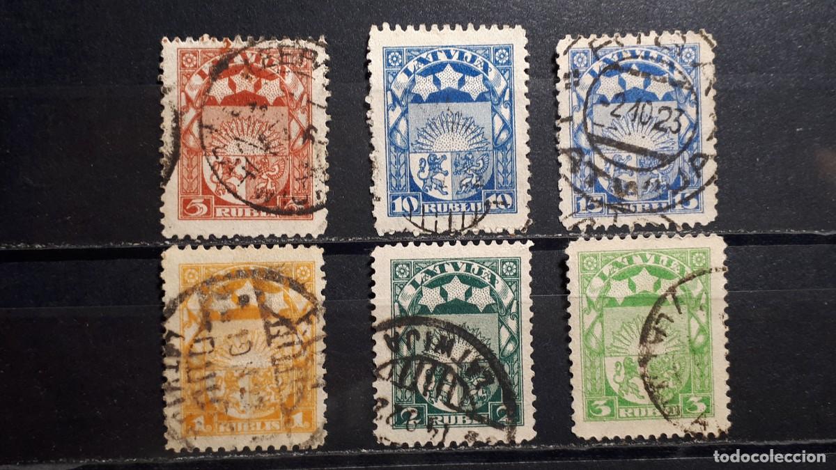 Sellos: LETONIA. A&Ntilde;O 1921. &deg;. YVERT 82/5, 88/9.