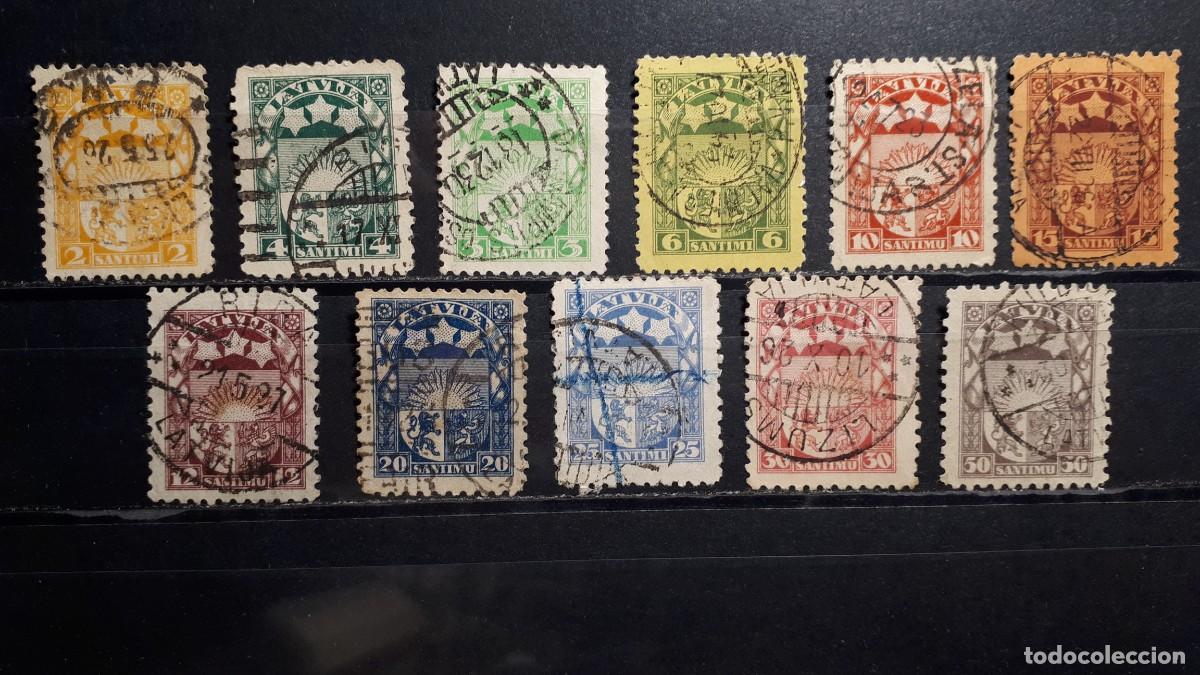 Sellos: LETONIA. A&Ntilde;O 1923. &deg;. YVERT 95/105. Falta 93, 104