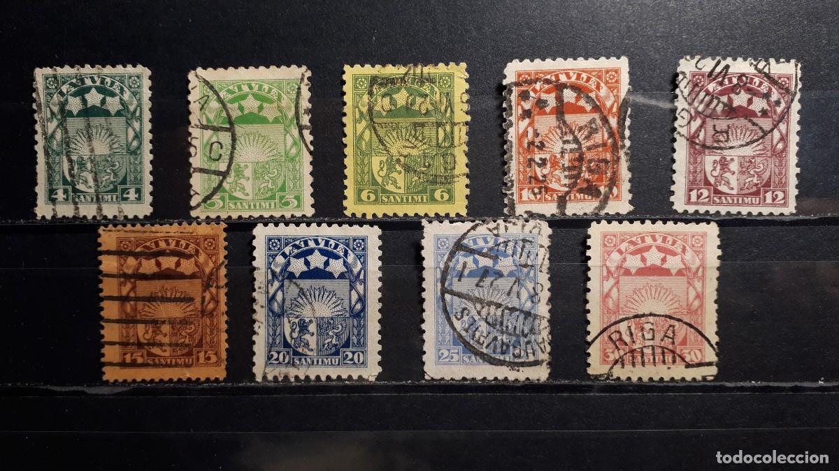 Sellos: LETONIA. A&Ntilde;O 1923-5. &deg;. YVERT 95/105. Falta 93, 94, 104,105