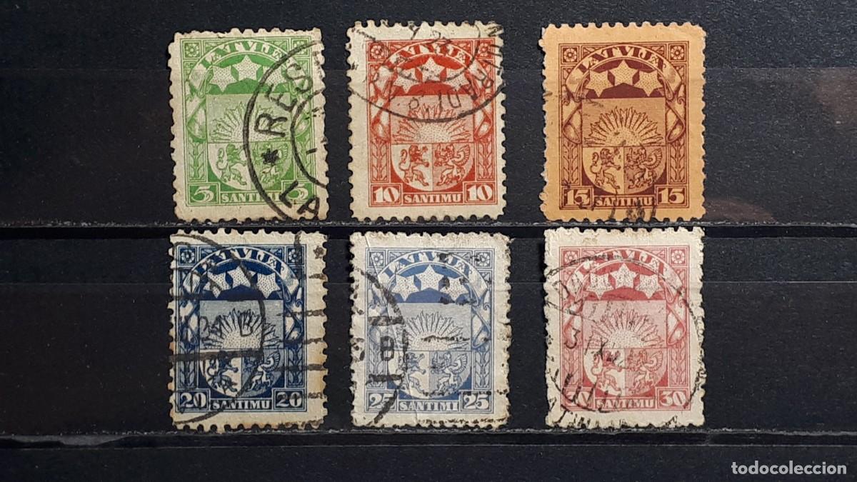 Sellos: LETONIA. A&Ntilde;O 1923-5. &deg;. YVERT 96, 98, 100/3.