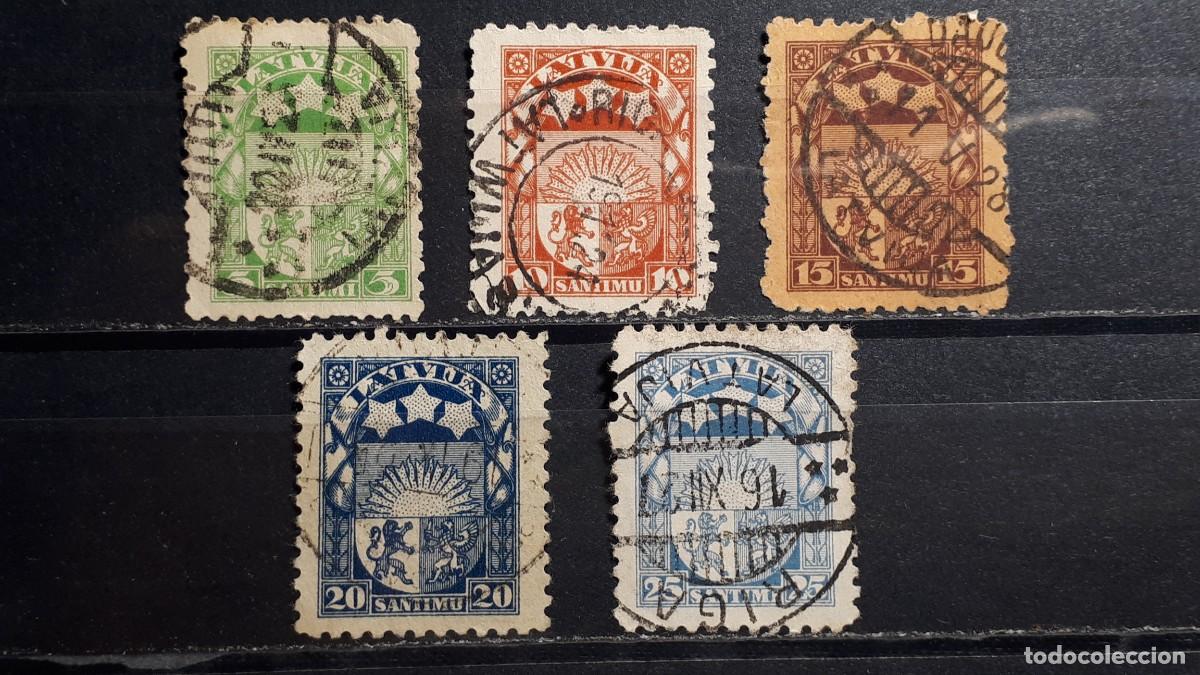 Sellos: LETONIA. A&Ntilde;O 1923-5. &deg;. YVERT 96, 98, 100/2.