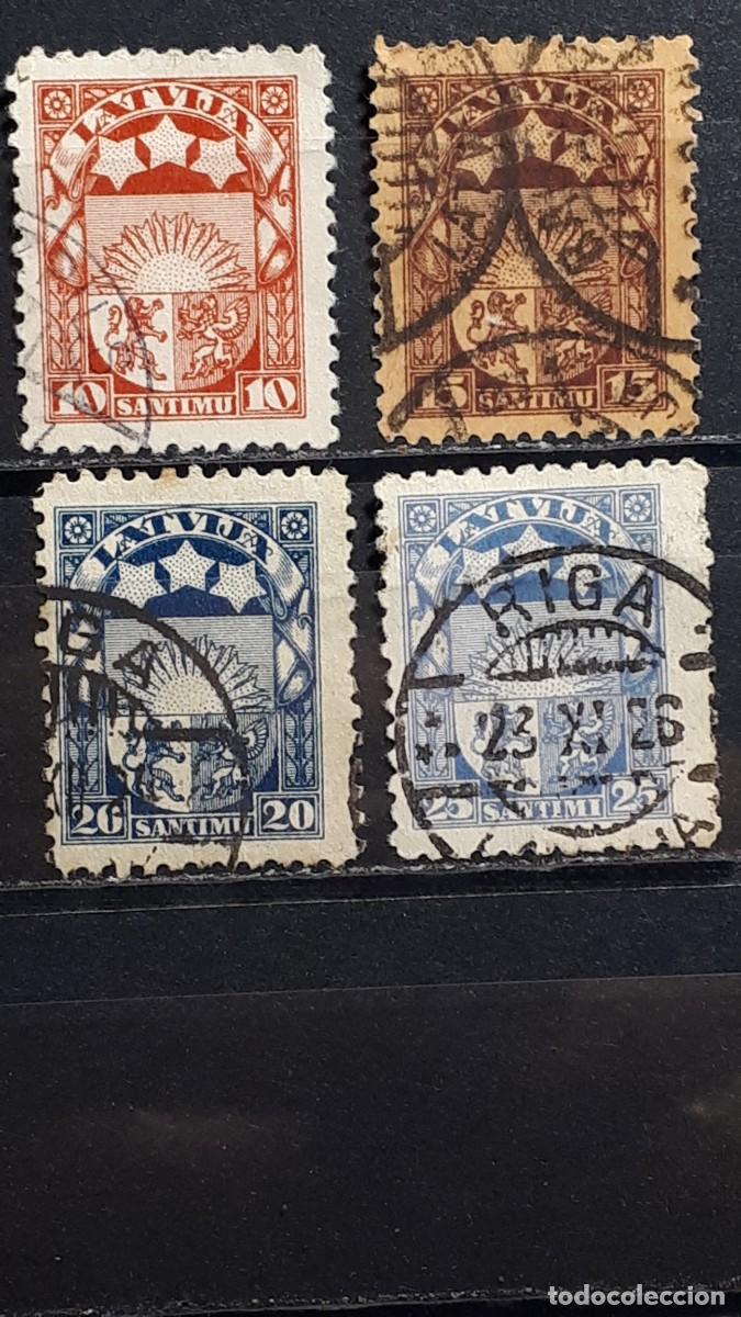 Sellos: LETONIA. A&Ntilde;O 1923-5. &deg;. YVERT, 98, 100/2.