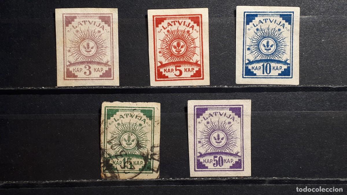 Sellos: LETONIA. A&Ntilde;O 1919. (*)/&deg;. YVERT, 25/8, 32