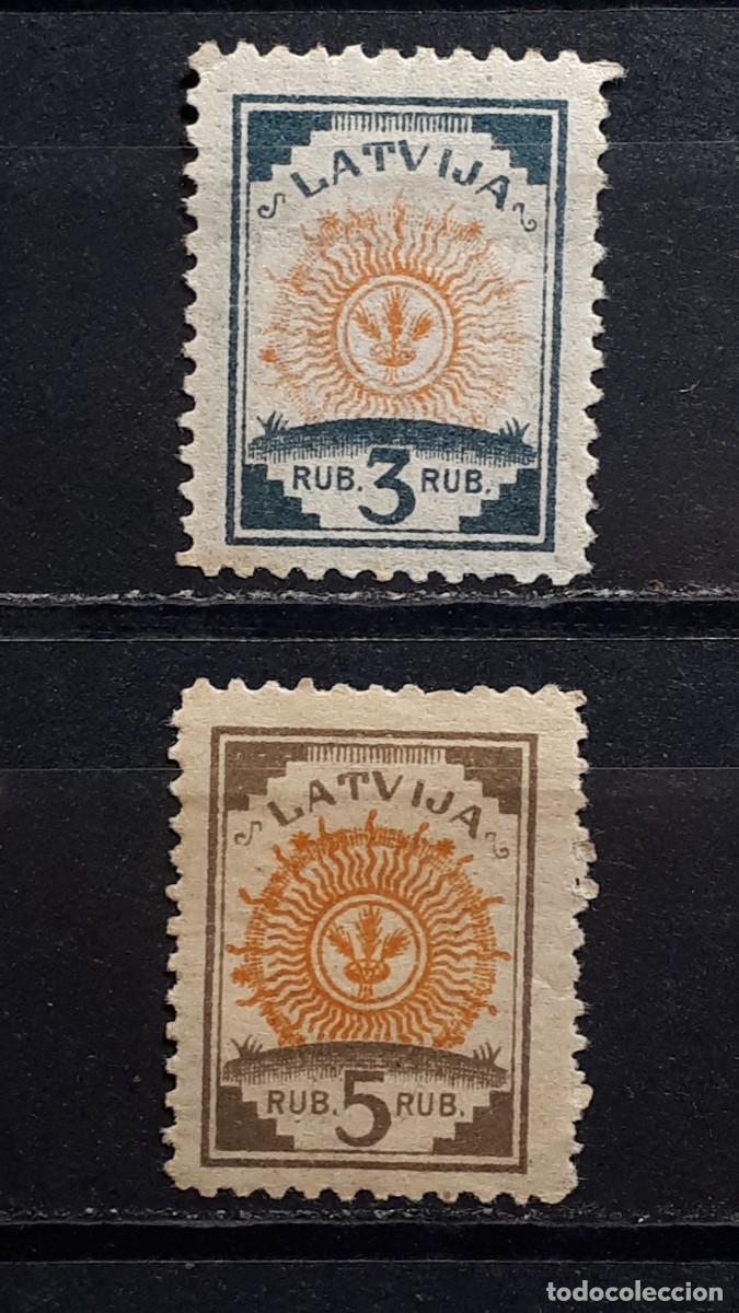 Sellos: LETONIA. A&Ntilde;O 1919. **. YVERT, 48, 49.