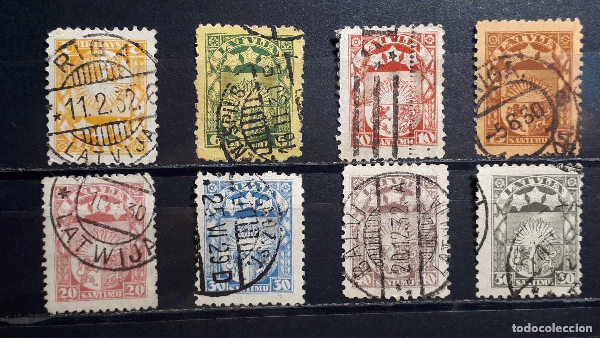 Sellos: LETONIA. A&Ntilde;O 1927-9. &deg;. YVERT, 121/9. Falta 121, 122A, 129.