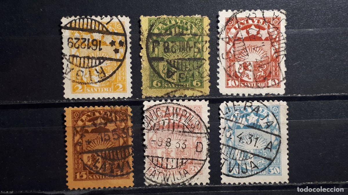 Sellos: LETONIA. A&Ntilde;O 1927-9. &deg;. YVERT, 122, 123/7.