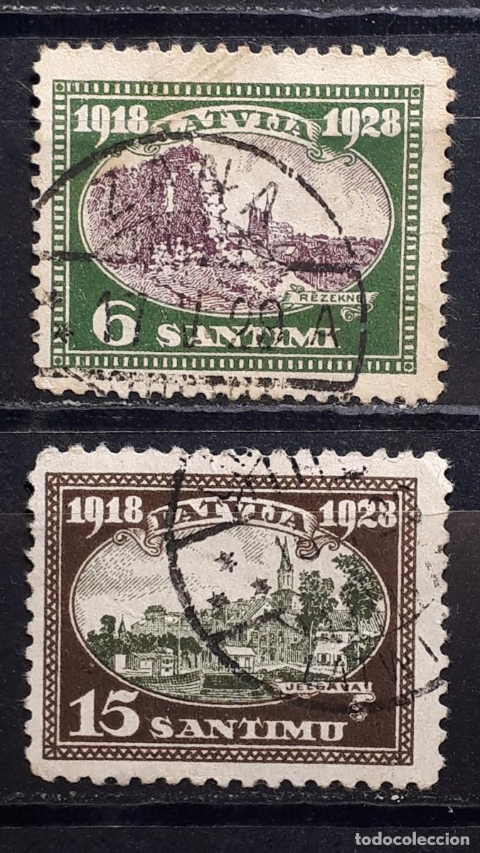 Sellos: LETONIA. A&Ntilde;O 1928. &deg;. YVERT 137/8