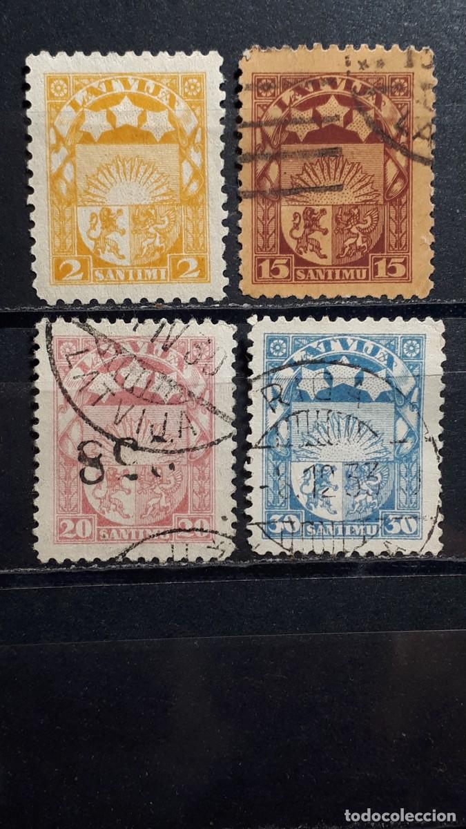 Sellos: LETONIA. A&Ntilde;O 1927-9. &deg;. YVERT 122, 125/7