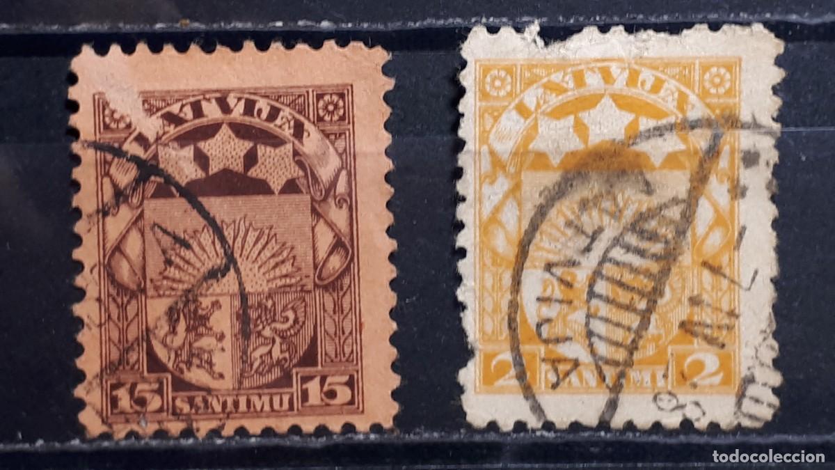 Sellos: LETONIA. A&Ntilde;O 1923-5. &deg;. YVERT 94, 100.