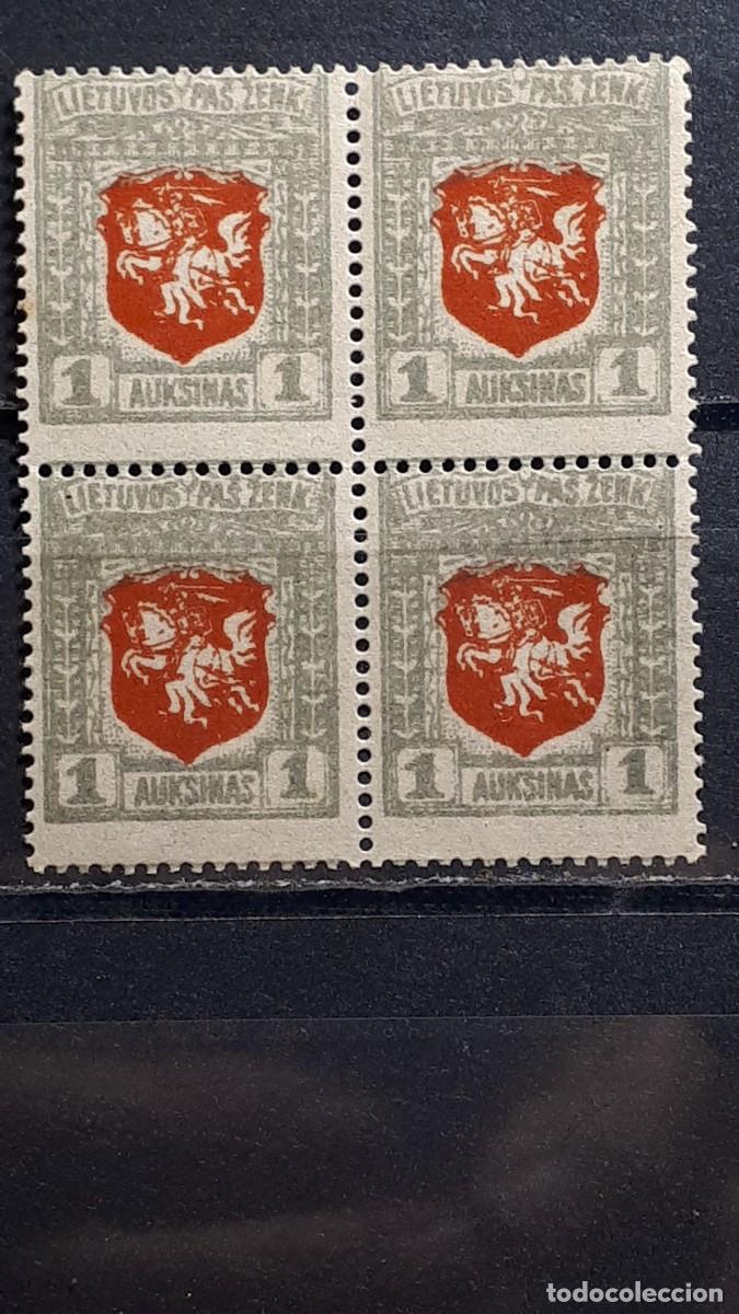 Sellos: LITUANIA. A&Ntilde;O 1919. **. YVERT 53. BLOQUE DE 4