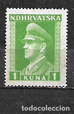 Sellos: 1943 -1944: CROACIA Ante Pavelić, 1889 - 1959, pol&iacute;tico y dictador croata (mh*)