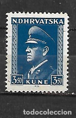 Sellos: 1943 -1944: CROACIA Ante Pavelić, 1889 - 1959, pol&iacute;tico y dictador croata (MH*)