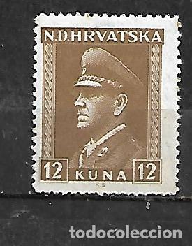 Sellos: 1943 -1944: CROACIA Ante Pavelić, 1889 - 1959, pol&iacute;tico y dictador croata (MNH**)