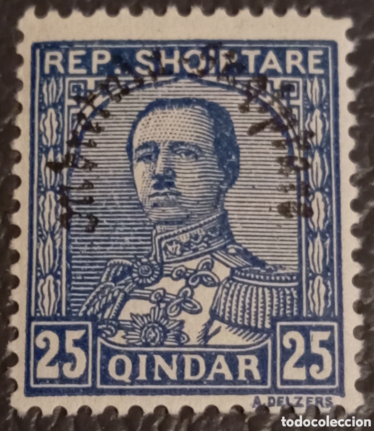 Sellos: Albania 1928 - Ahmed Zogu 25q Azul - Yvert 211 - MNH
