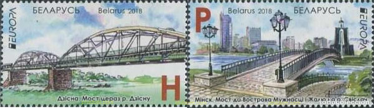 Sellos: 607870 MNH BIELORRUSIA 2018 EUROPA CEPT 2018 - PUENTES