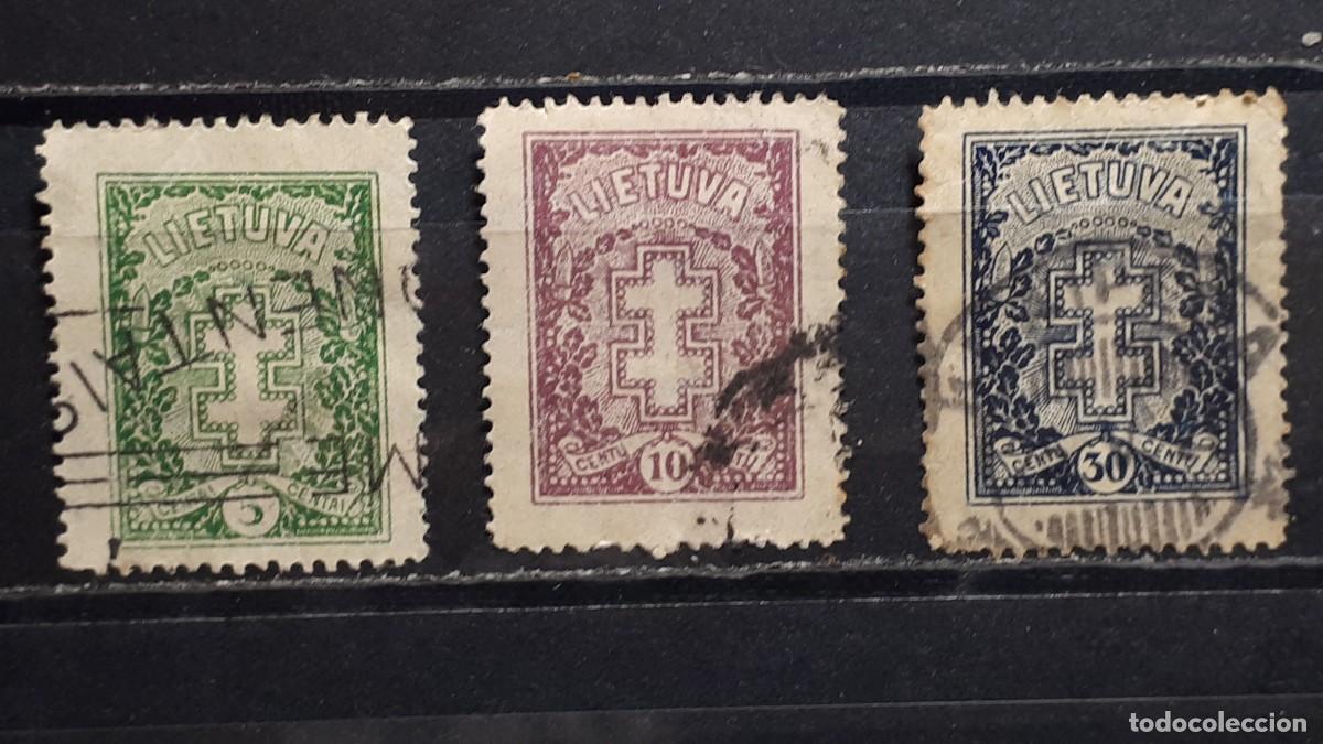 Sellos: LITUANIA. A&Ntilde;O 1929. &deg;. YVERT 284, 284A, 286.