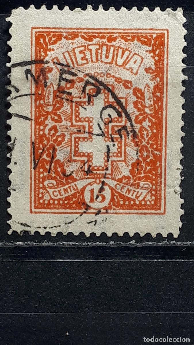 Sellos: LITUANIA. A&Ntilde;O 1933. &deg;. YVERT 337. Filigrana D.