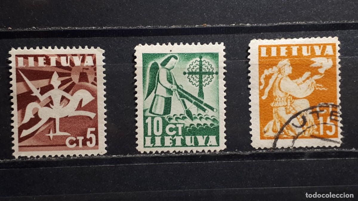 Sellos: LITUANIA. A&Ntilde;O 1940. **/*/&deg;. YVERT 376/8