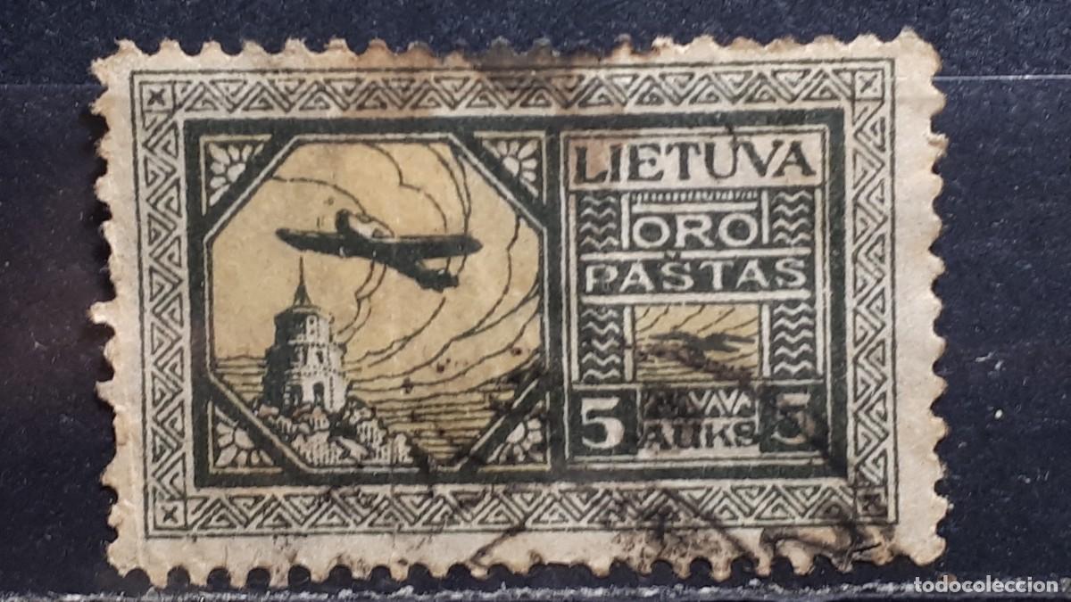 Sellos: LITUANIA. A&Ntilde;O 1921-22. &deg;. YVERT A&eacute;reo 14