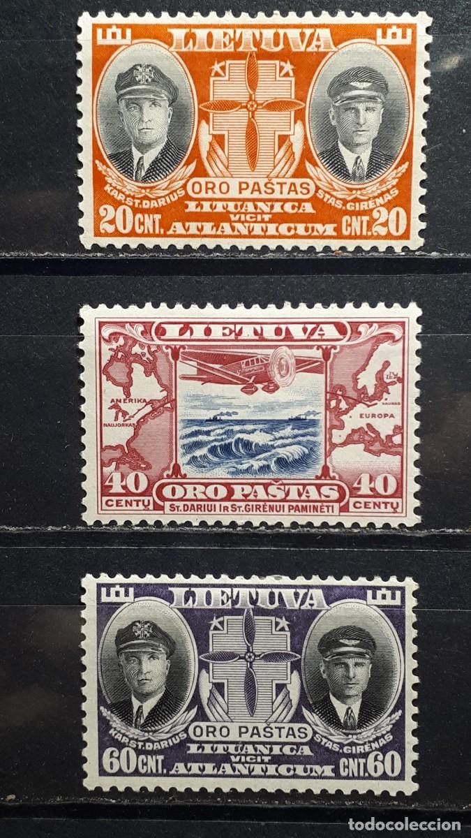 Sellos: LITUANIA. A&Ntilde;O 1934. *. YVERT A&eacute;reo 84/6