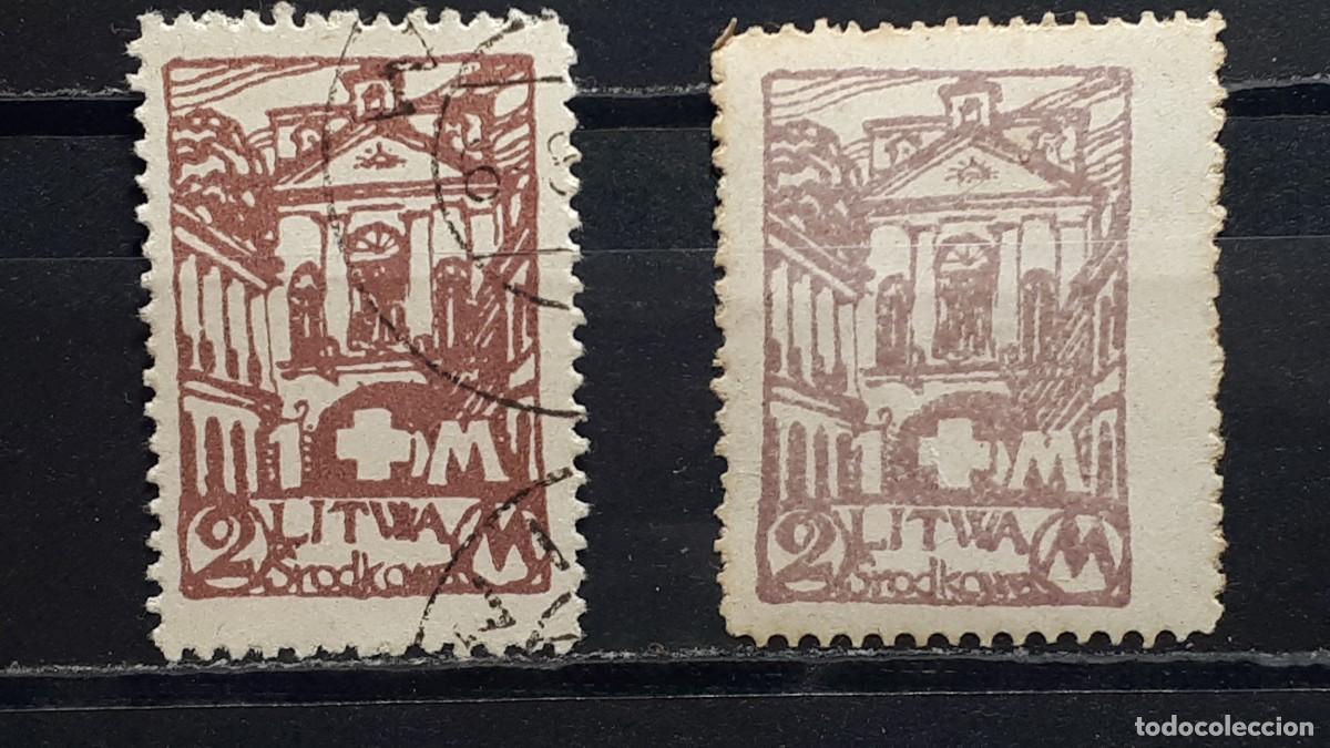 Sellos: LITUANIA. Ocup. POLACA. A&Ntilde;O 1920. &deg;/*. YVERT 17. VARIEDAD DE COLOR.