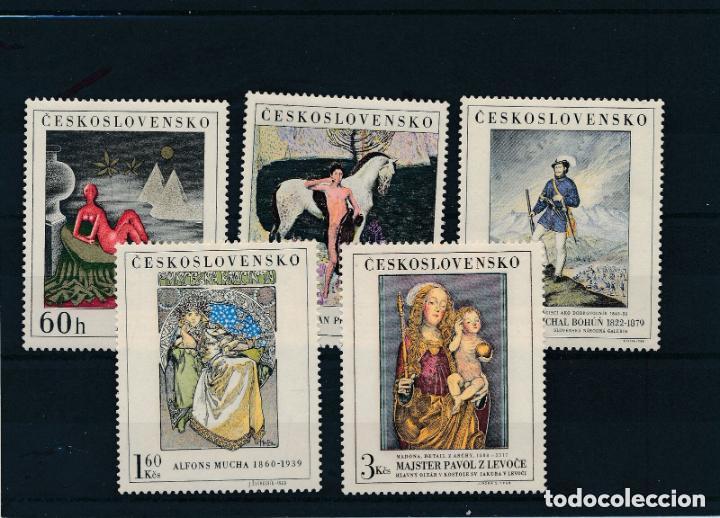 Sellos: Checoslovaquia 1968 Ivert 1686/90 *** Arte Nacional - Pintura