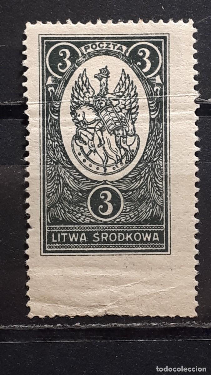 Sellos: LITUANIA. Ocup. POLACA. A&Ntilde;O 1921. * YVERT 30