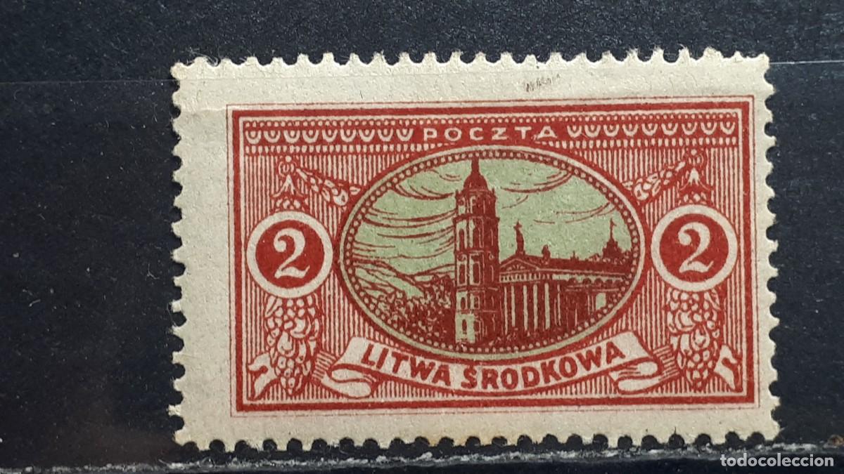 Sellos: LITUANIA. Ocup. POLACA. A&Ntilde;O 1921. *. YVERT 29