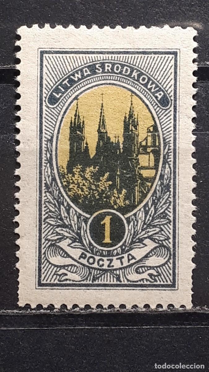 Sellos: LITUANIA. Ocup. POLACA. A&Ntilde;O 1921. *. YVERT 28