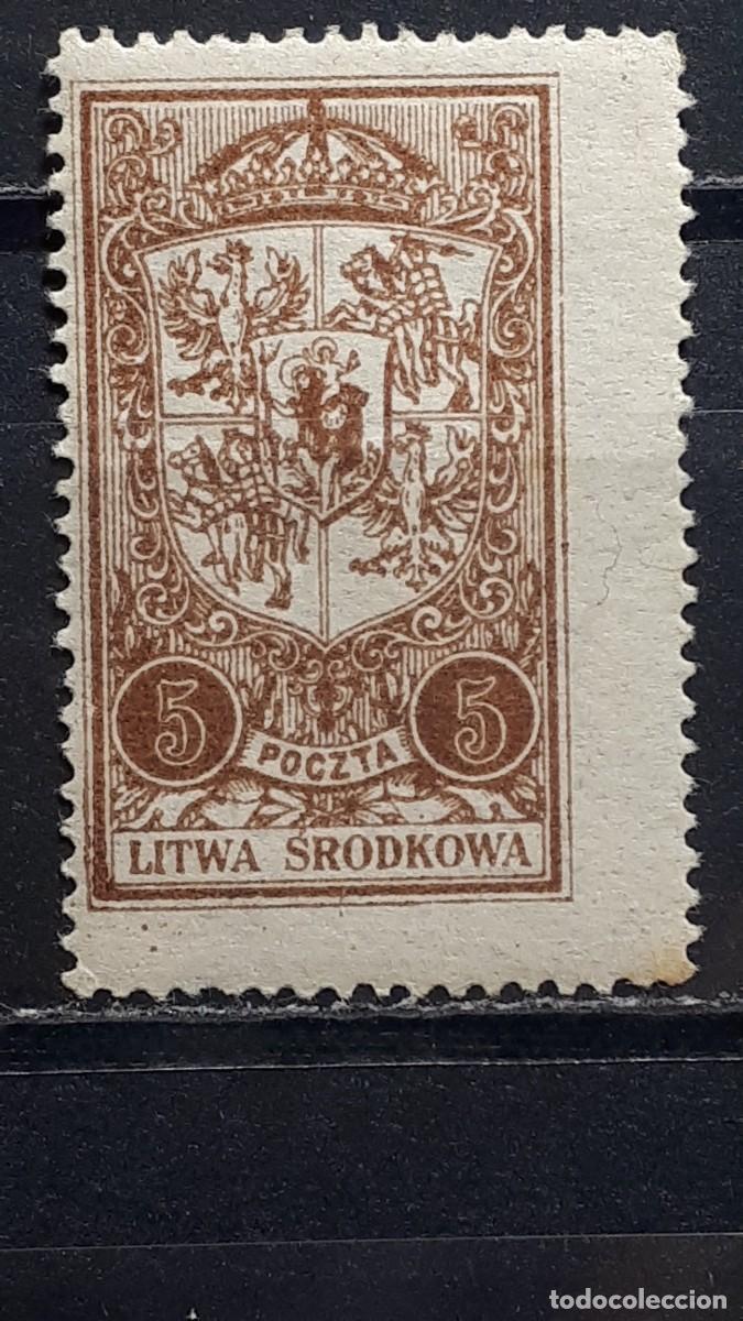 Sellos: LITUANIA. Ocup. POLACA. A&Ntilde;O 1921. *. YVERT 32