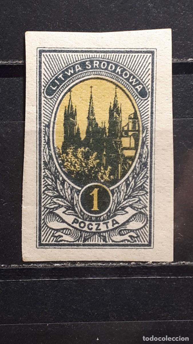 Sellos: LITUANIA. Ocup. POLACA. A&Ntilde;O 1921. **. S.D. YVERT 28