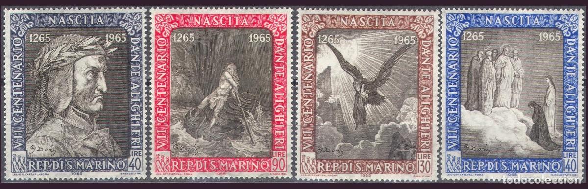 Sellos: 4v San Marino, 1965 | Dante Alighieri | Yvert: 655/8 - Michel: 845/8 MNH **