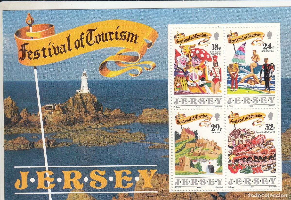 Sellos: HB866 - JERSEY 1990 - YVERT HB 5 ** NUEVO SIN FIJASELLO - Festival de Turismo