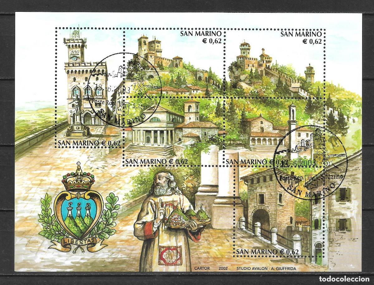 Sellos: san marino 2002 scott 1548 completa usado 11&euro; - 31/12