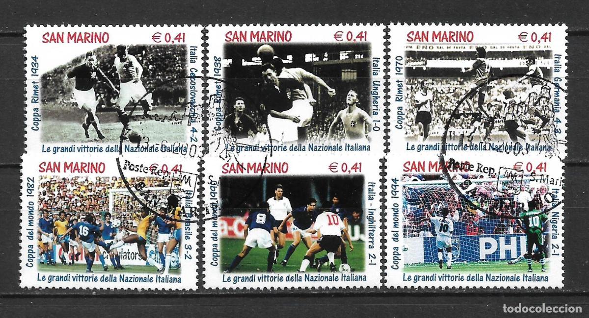 Sellos: san marino 2002 scott 1536 completa usado futbol 7.50&euro; - 22/5